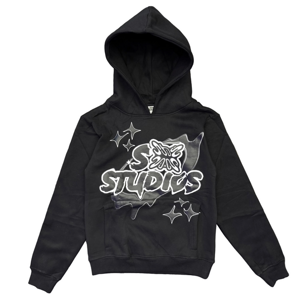 SB Studios Stain Bandz Hoodie Black White