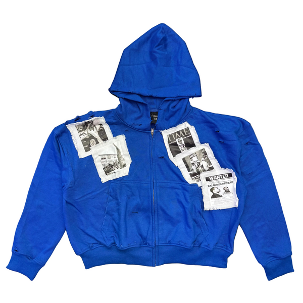 Fraternal Desires WATTBA Zip Up Hoodie Blue