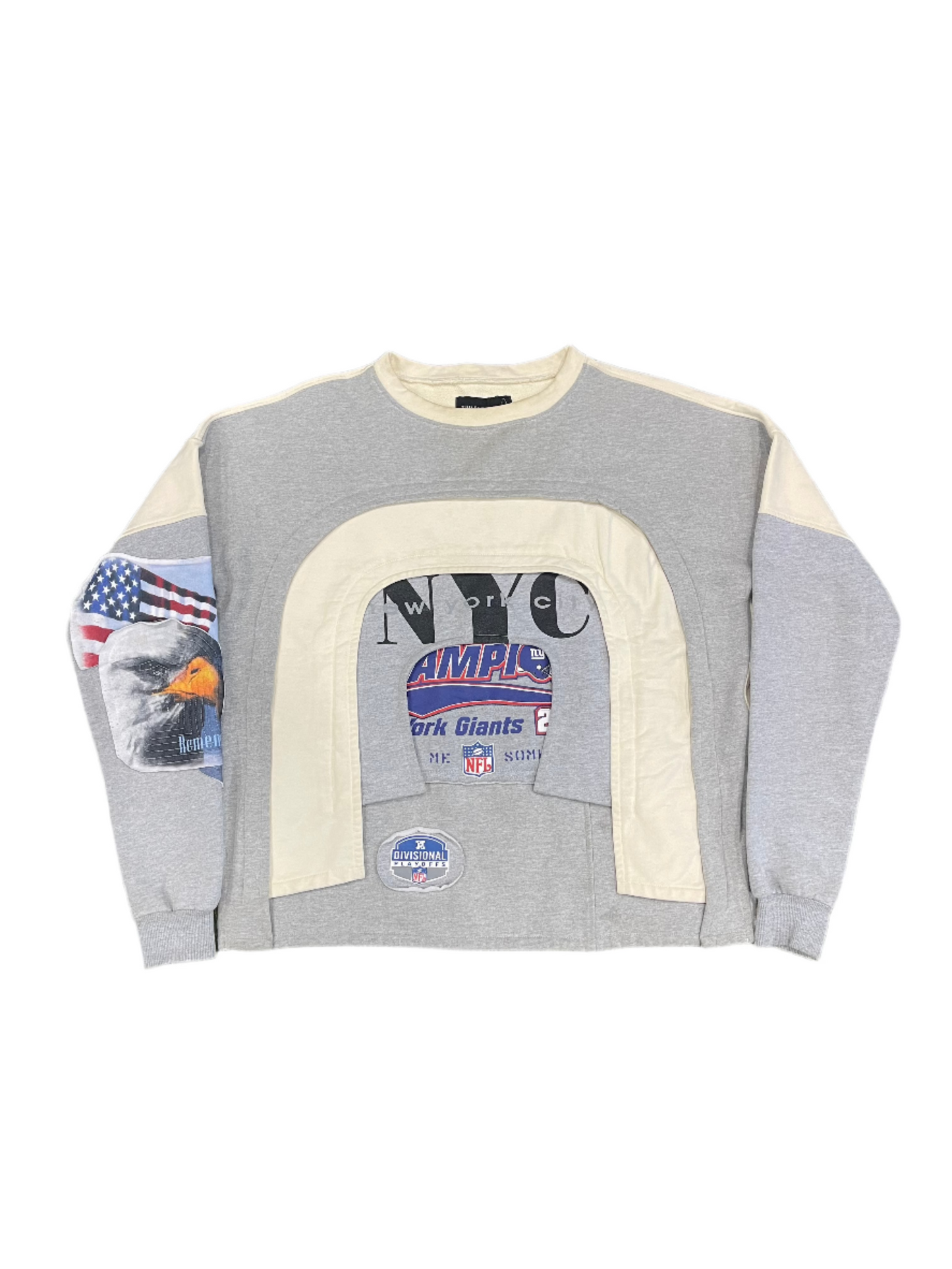 Who Decides War Arched Collage Crewneck Sweater Multicolor