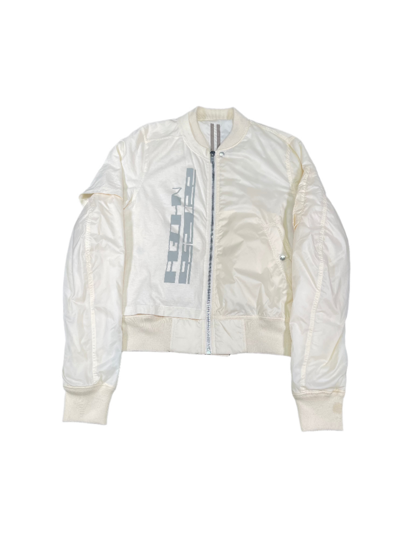 Rick Owens DRKSHDW Flight Bomber Jacket Cream