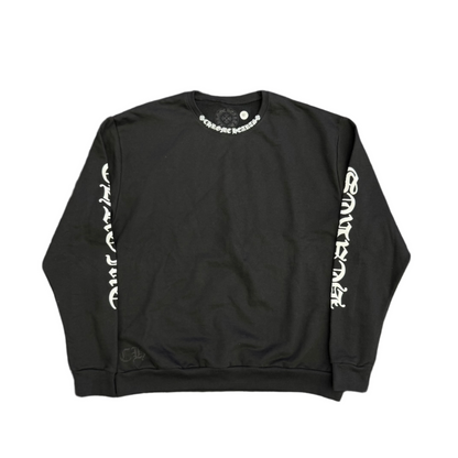 Chrome Hearts Neck Logo Crewneck Sweatshirt Black