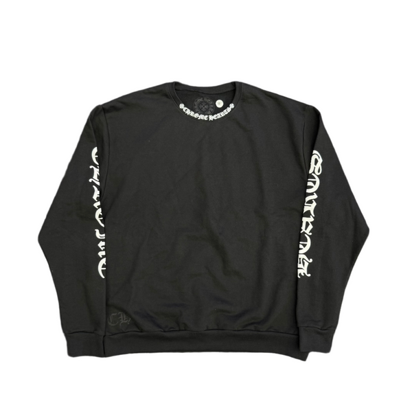 Chrome Hearts Neck Logo Crewneck Sweatshirt Black