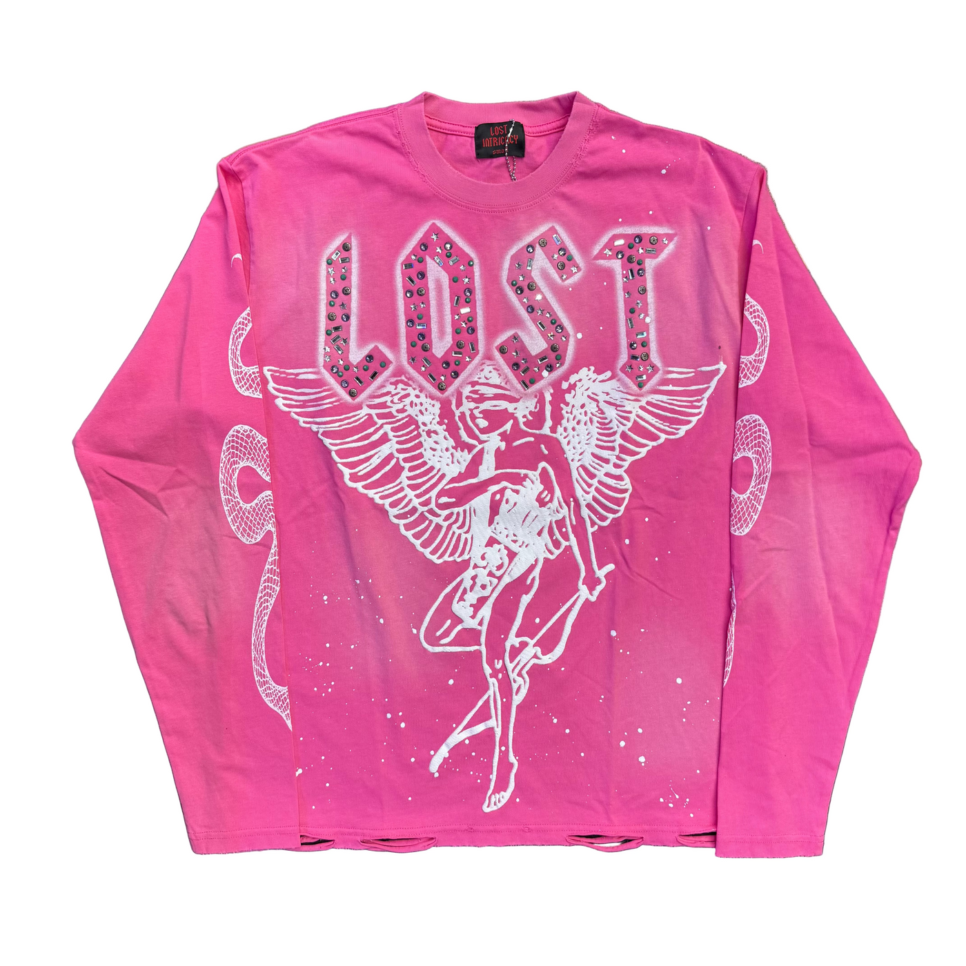 Lost Intricacy Angel L/S Tee Pink