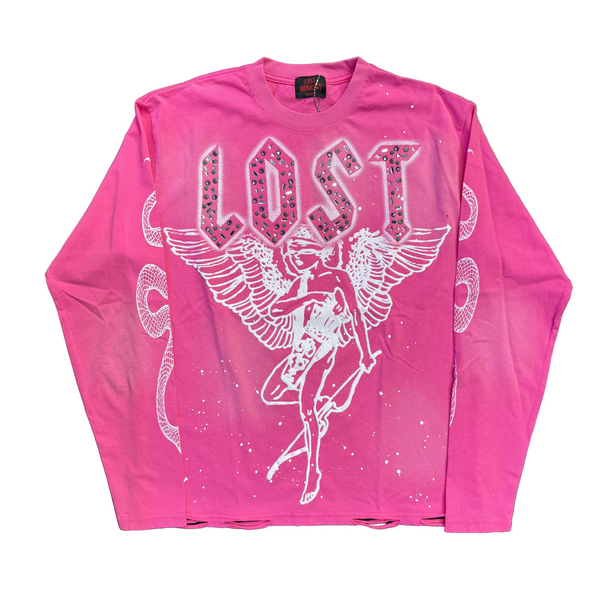 Lost Intricacy Angel L/S Tee Pink