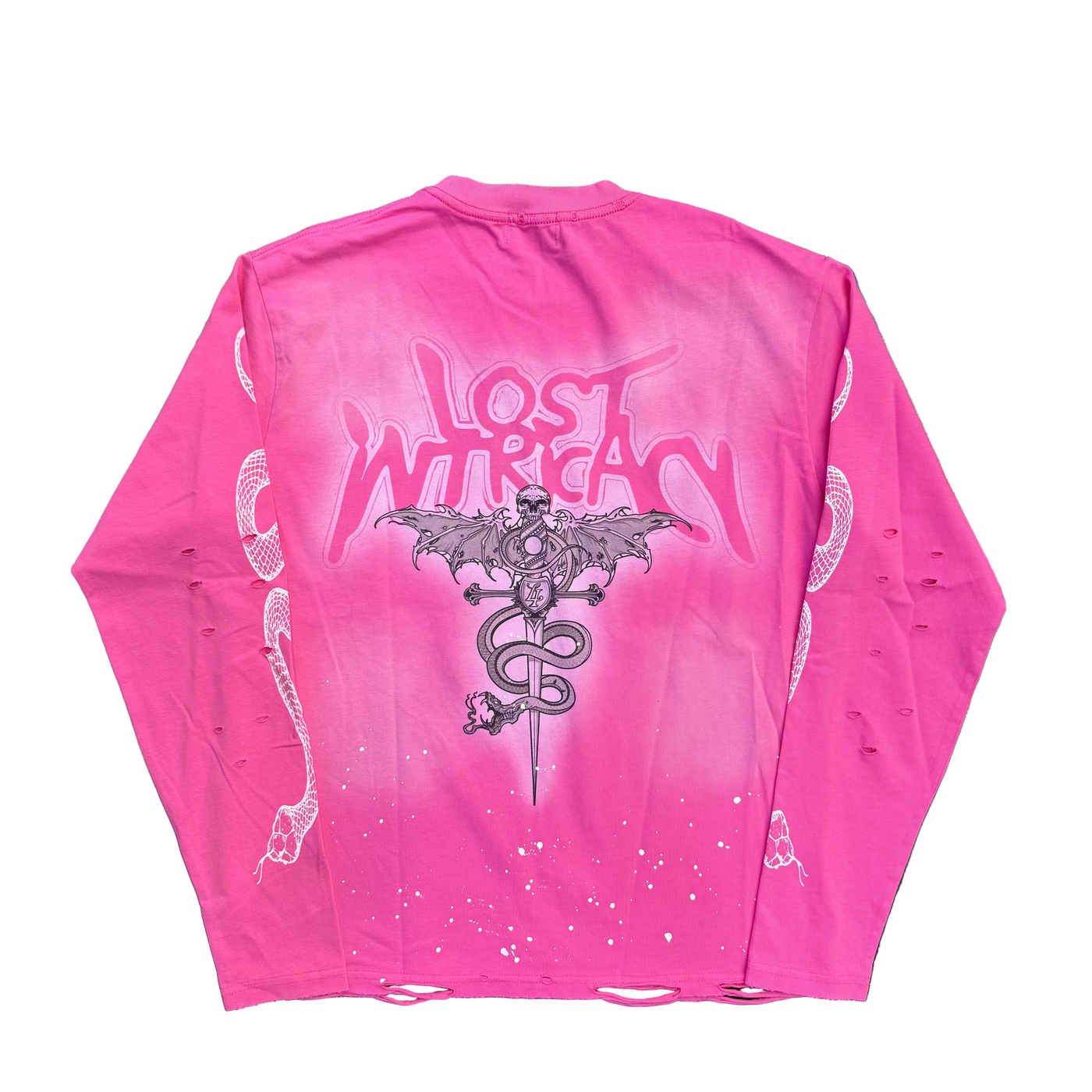 Lost Intricacy Angel L/S Tee Pink