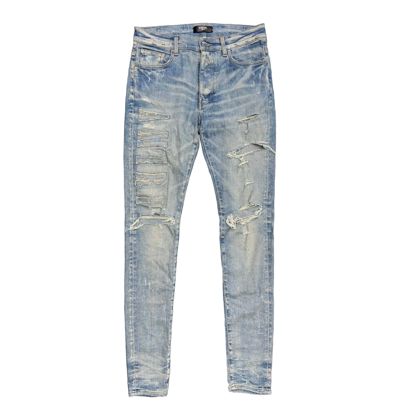 Amiri Denim Logo Appliqué Jeans Clay Indigo