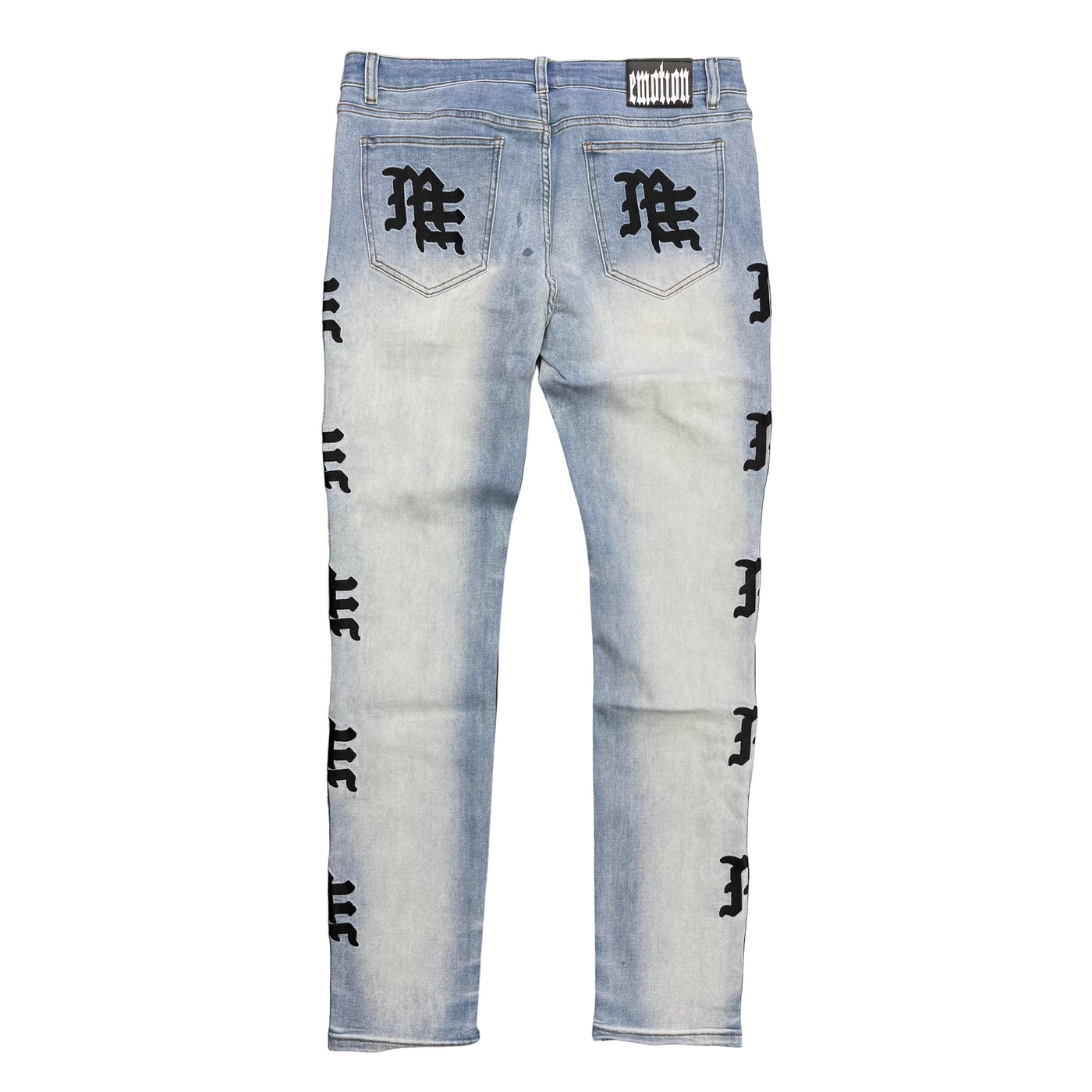 Mixed Emotions Monogram Jeans Light Blue Wash