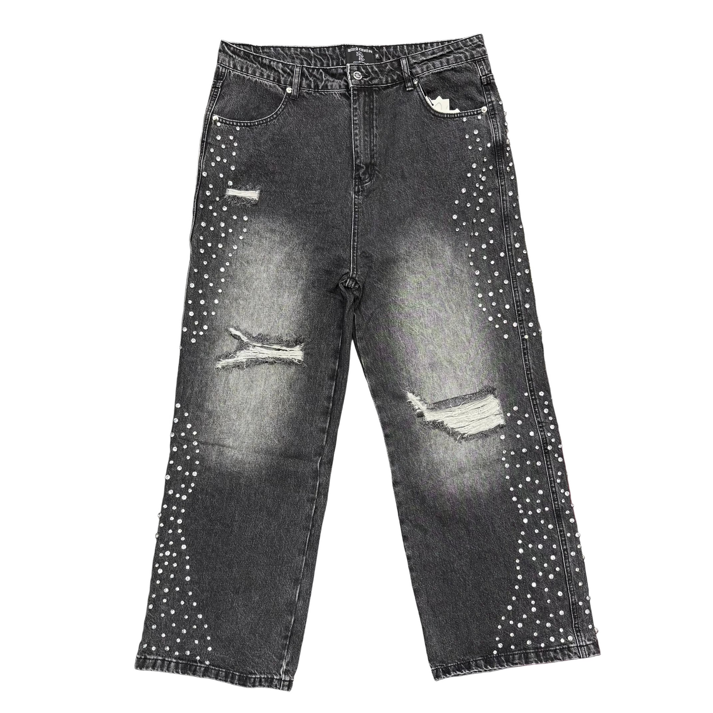 Mixed Emotions Stone Baggy Jeans Grey