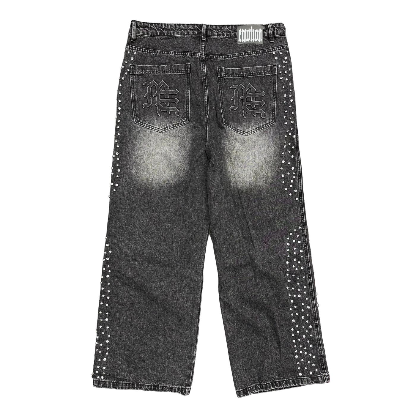 Mixed Emotions Stone Baggy Jeans Grey