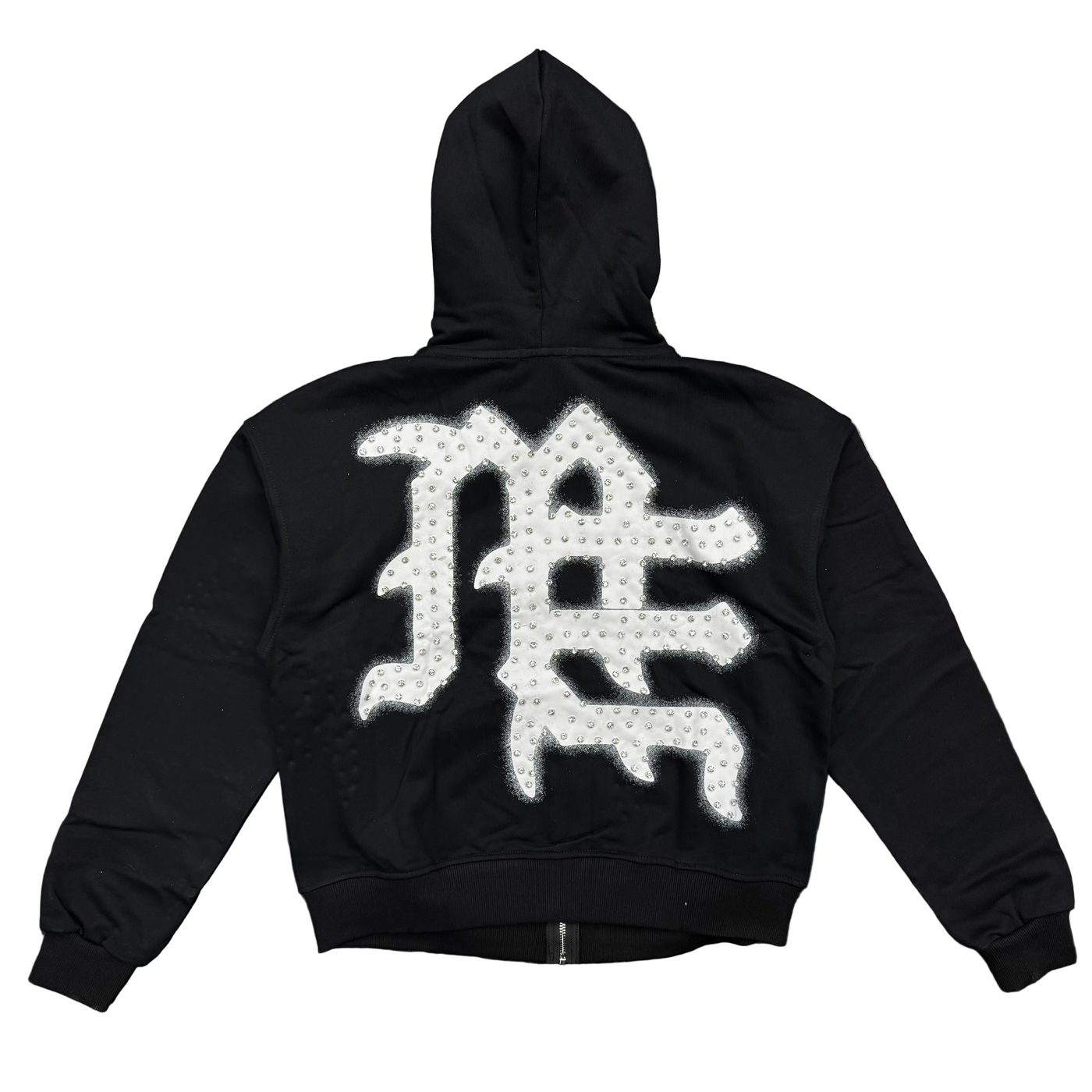 Mixed Emotions END Rhinestone Hoodie Black
