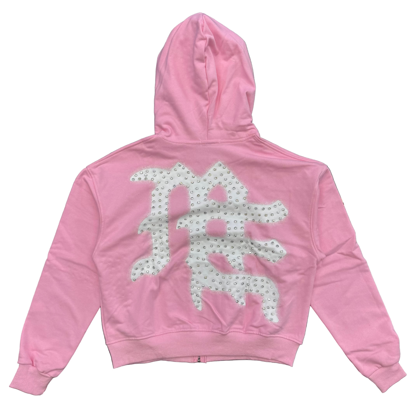 Mixed Emotions END Rhinestone Hoodie Pink