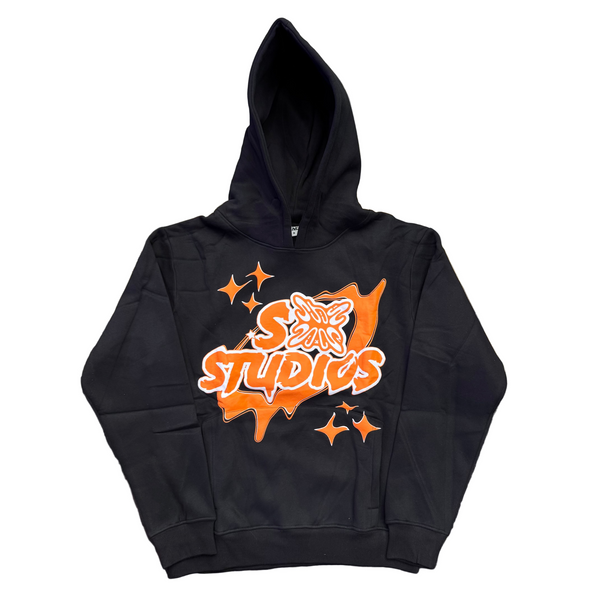 SB Studios Logo Hoodie Black Orange