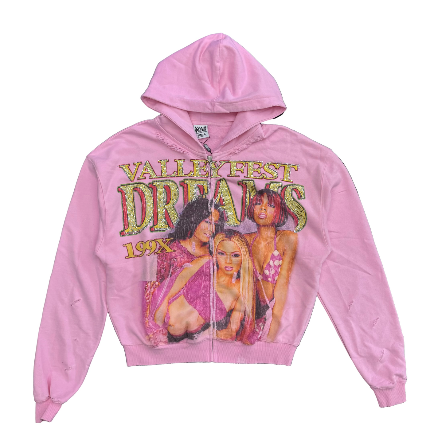 Vale Forever Dreams Zip Up Hoodie Pink