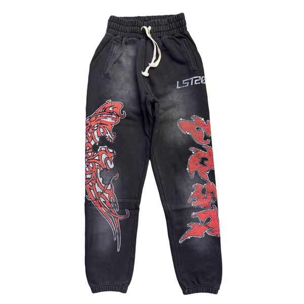 Lost Intricacy Wings Sweats Black Red