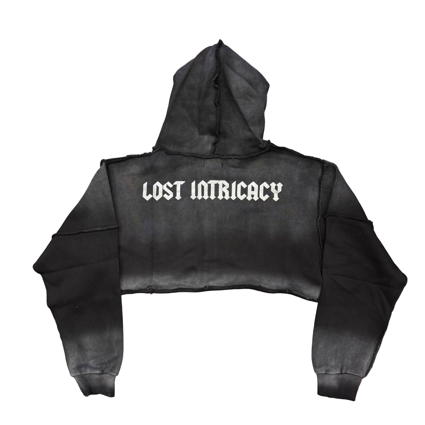 WMNS Lost Intricacy Crop Zip-Up Hoodie Black