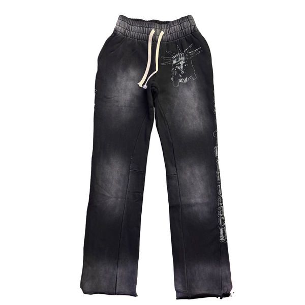 Lost Intricacy Flare Sweatpants Black