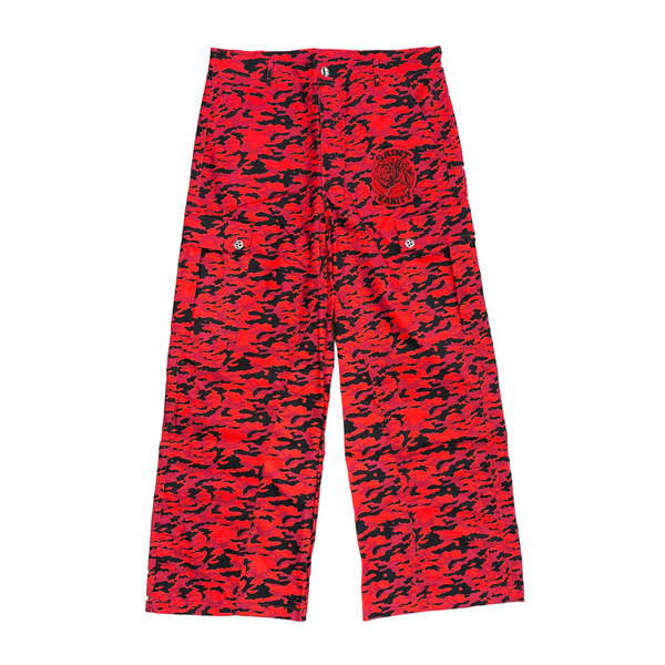 Saint Vanity Cargo Pants Camo Red