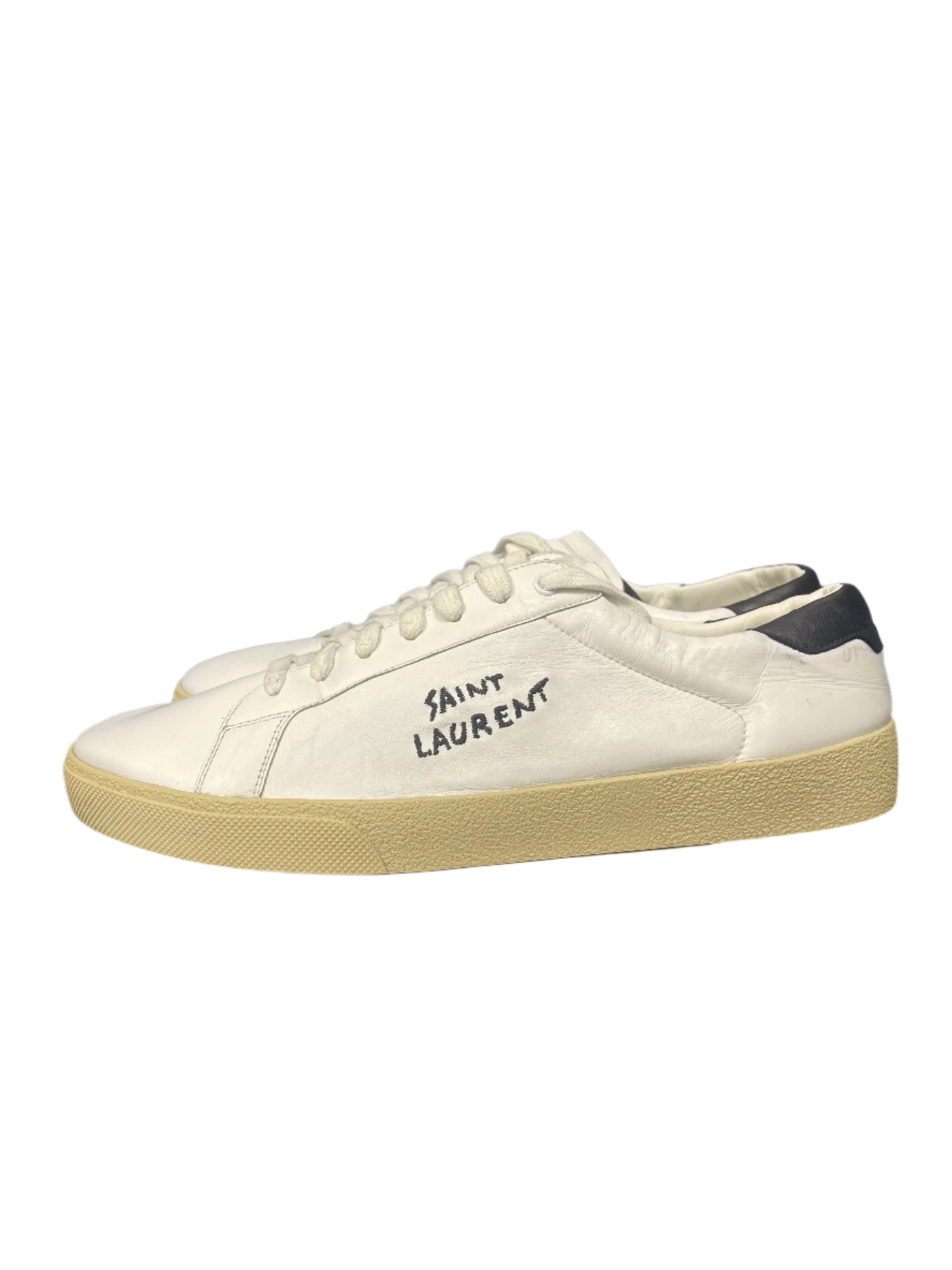 Saint Laurent Court Classic White Black