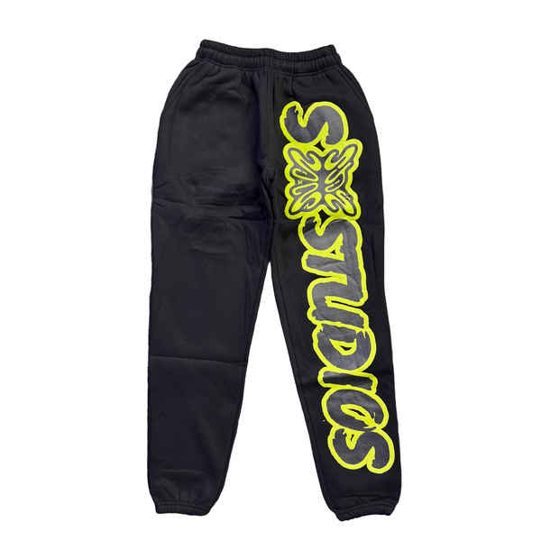 SB Studios Logo Sweats Black Neon