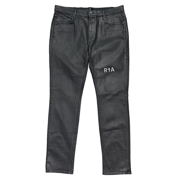 RTA Bryant Coated Denim Jeans Black