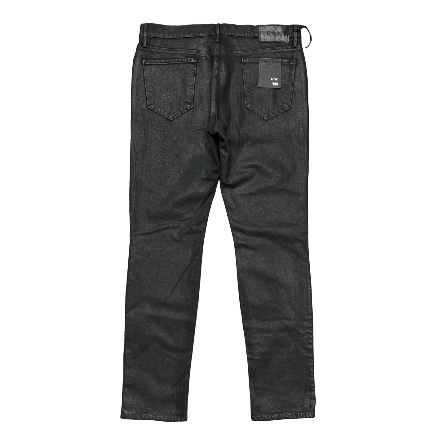 RTA Bryant Coated Denim Jeans Black