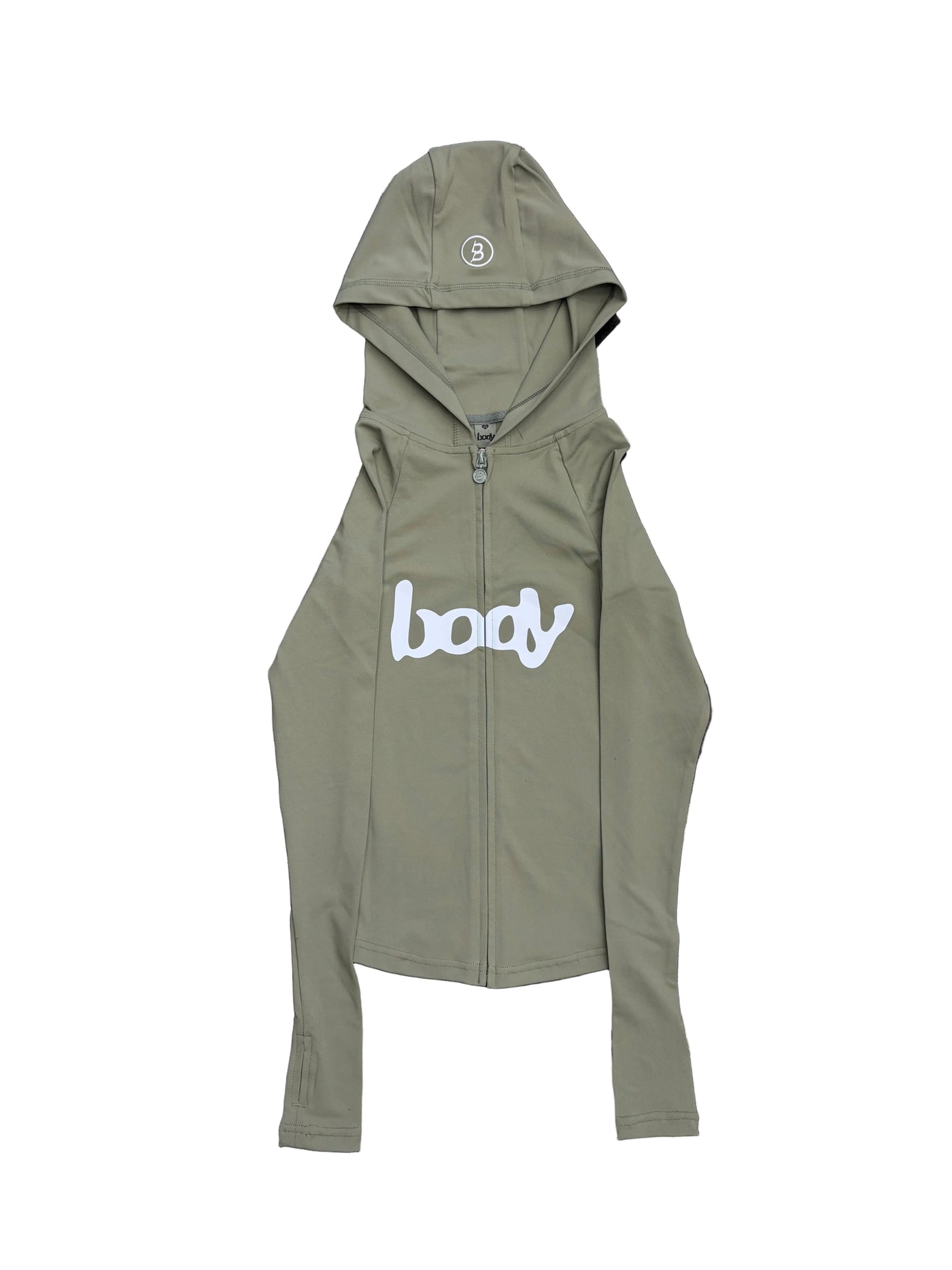 Body By Raven Basics 2.0 Zip-Up Hoodie Olive Sky Blue