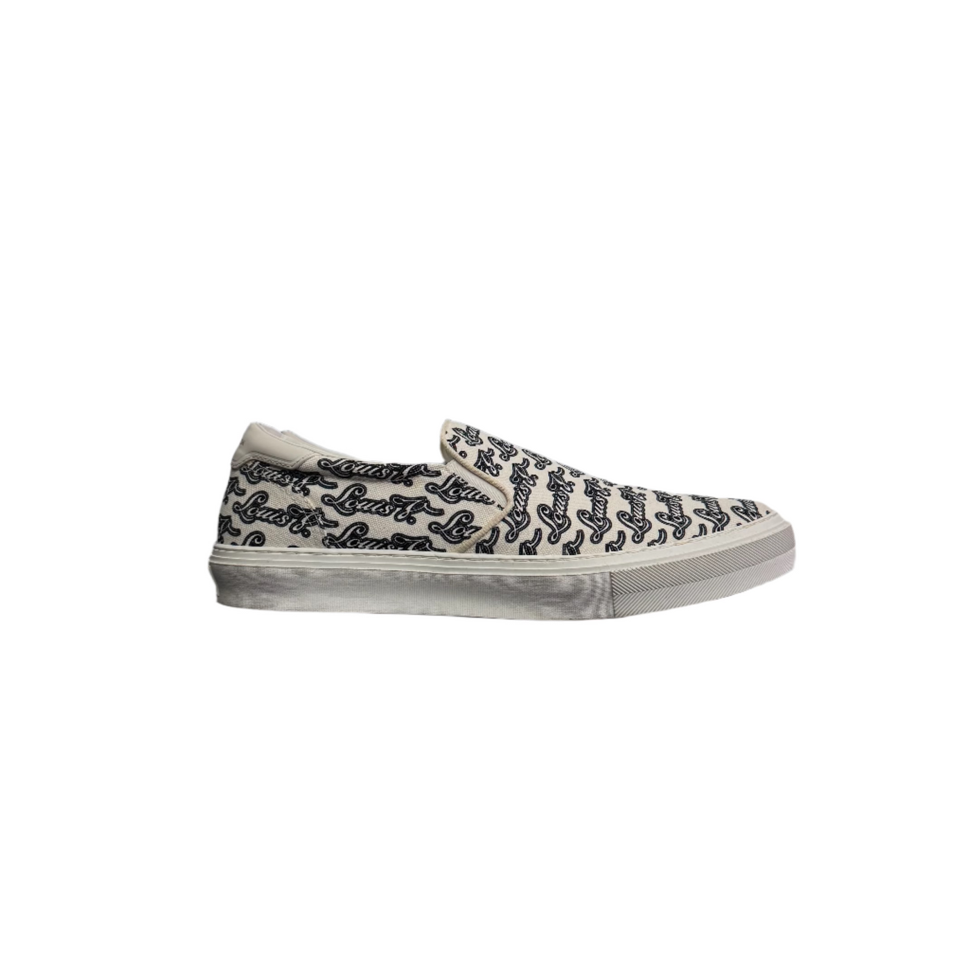 LV Trocadero Slip-On Logo Print