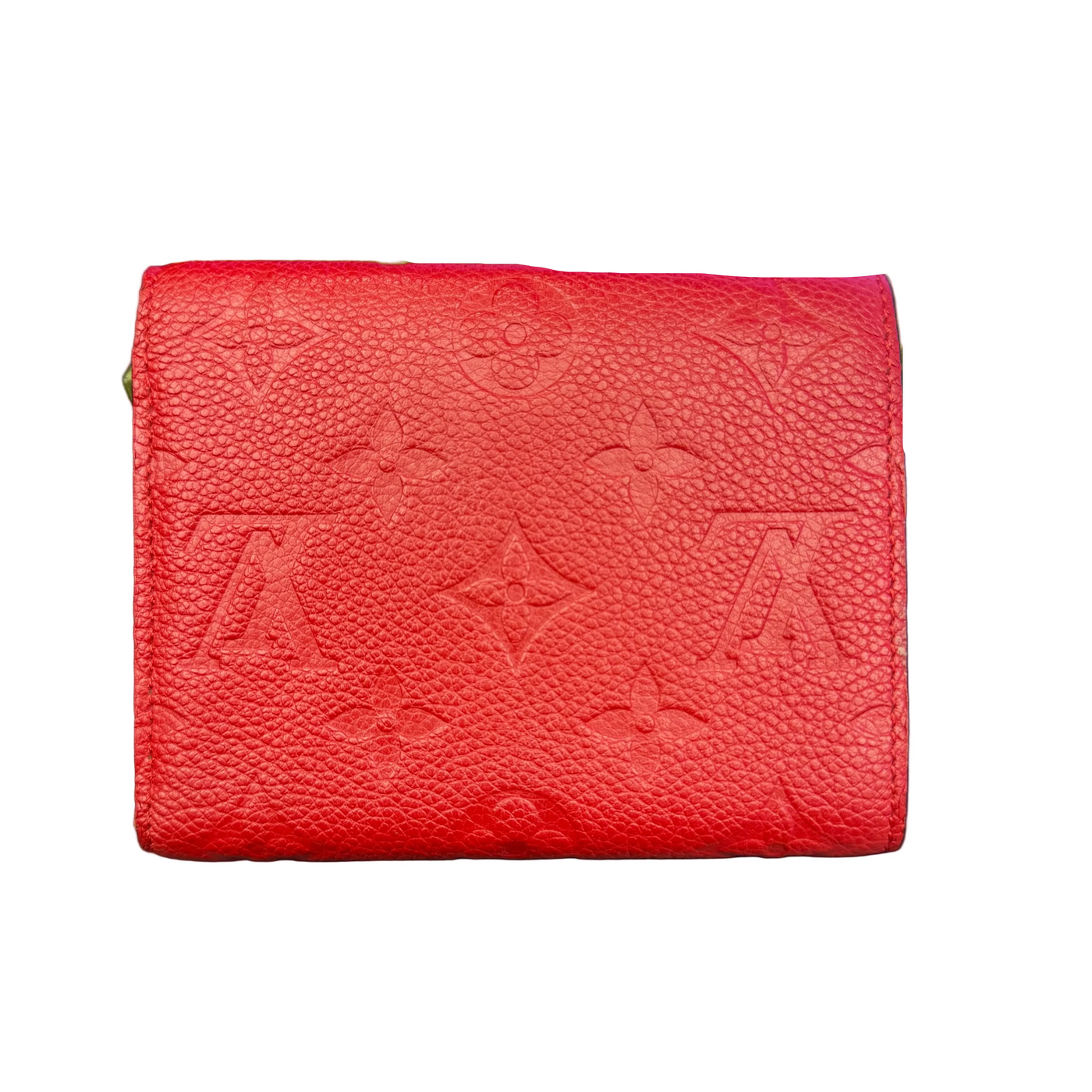 LV Monogram Empreinte Leather Victorine Wallet Scarlet