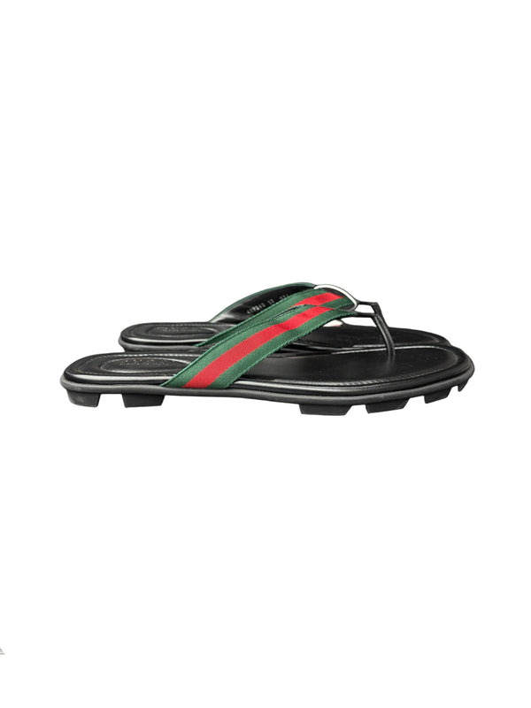 Gucci Interlocking G Thong Sandals Black