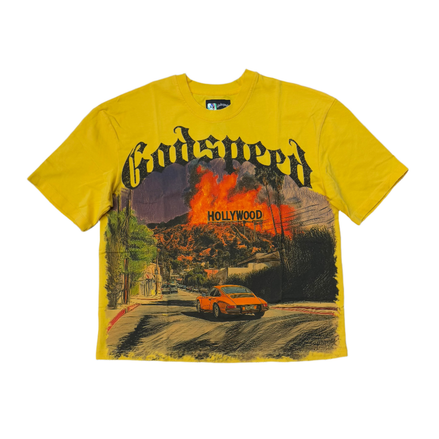 Godspeed Los Scandalous T-Shirt Yellow