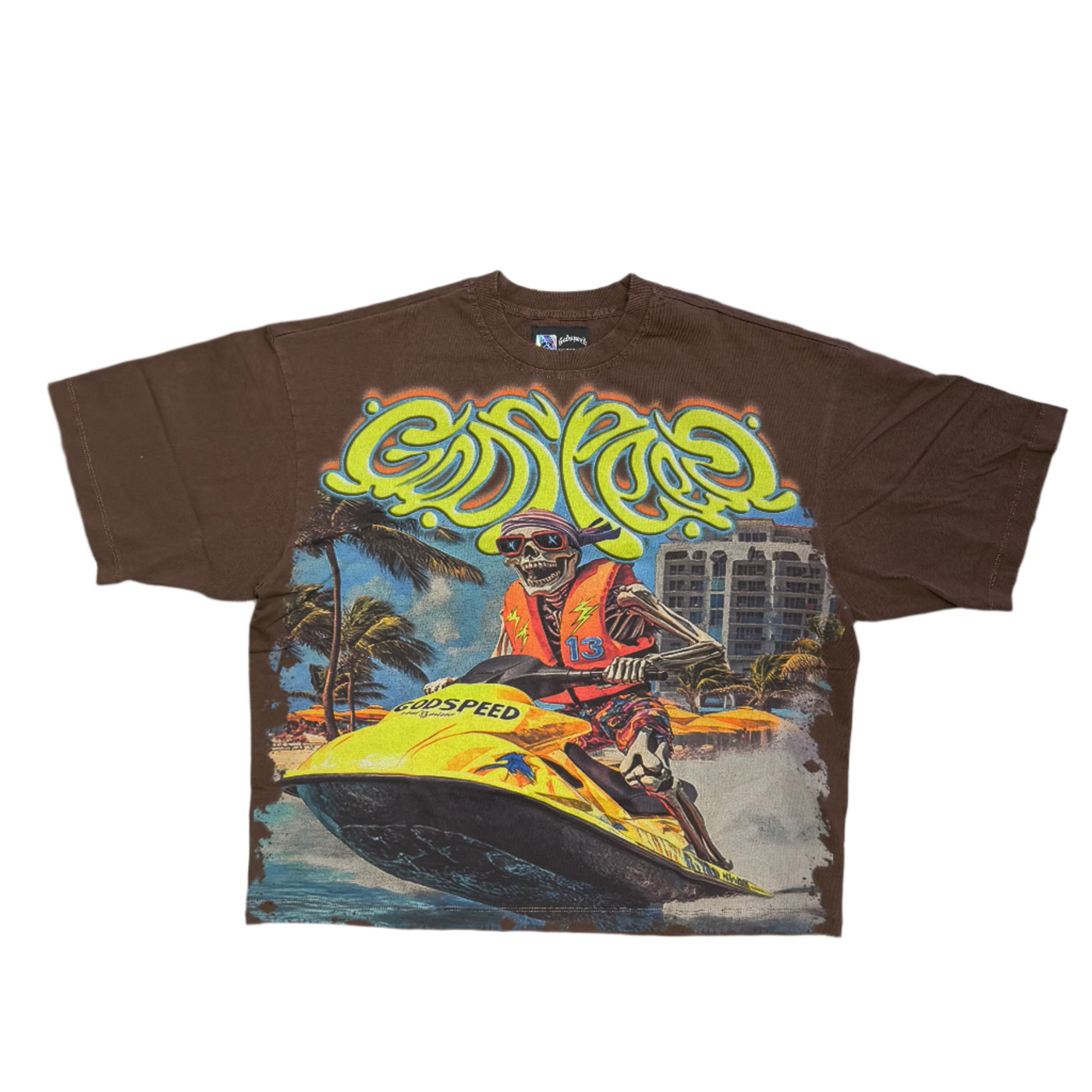 Godspeed Jetski T-Shirt Brown