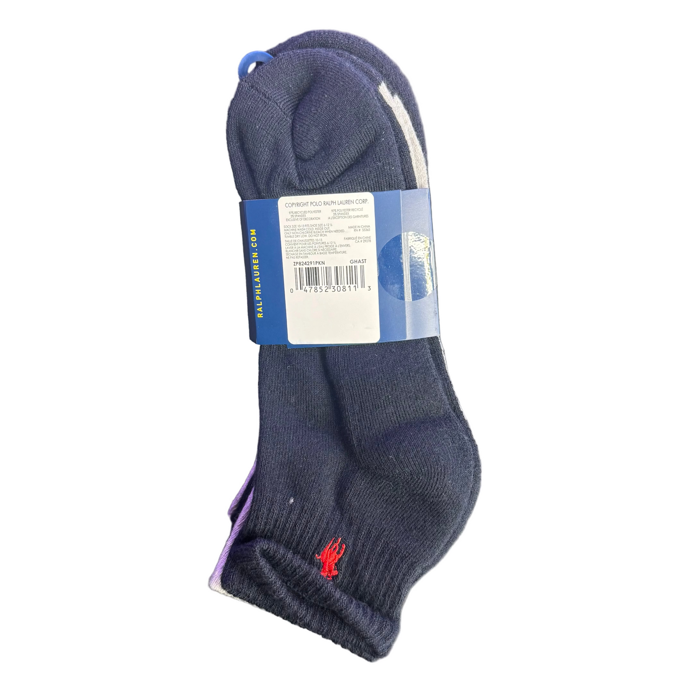 Polo Ralph Lauren Classic Sport Socks Light Gray Blue (4 Pack)
