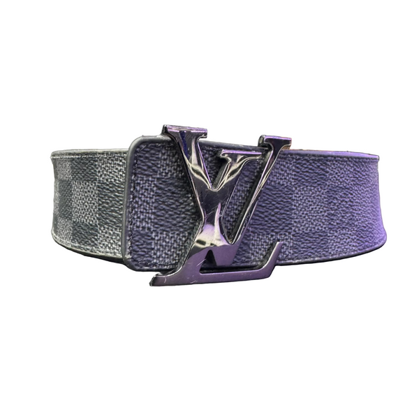 LV Initiales Damoflage 40mm Reversible Belt Black