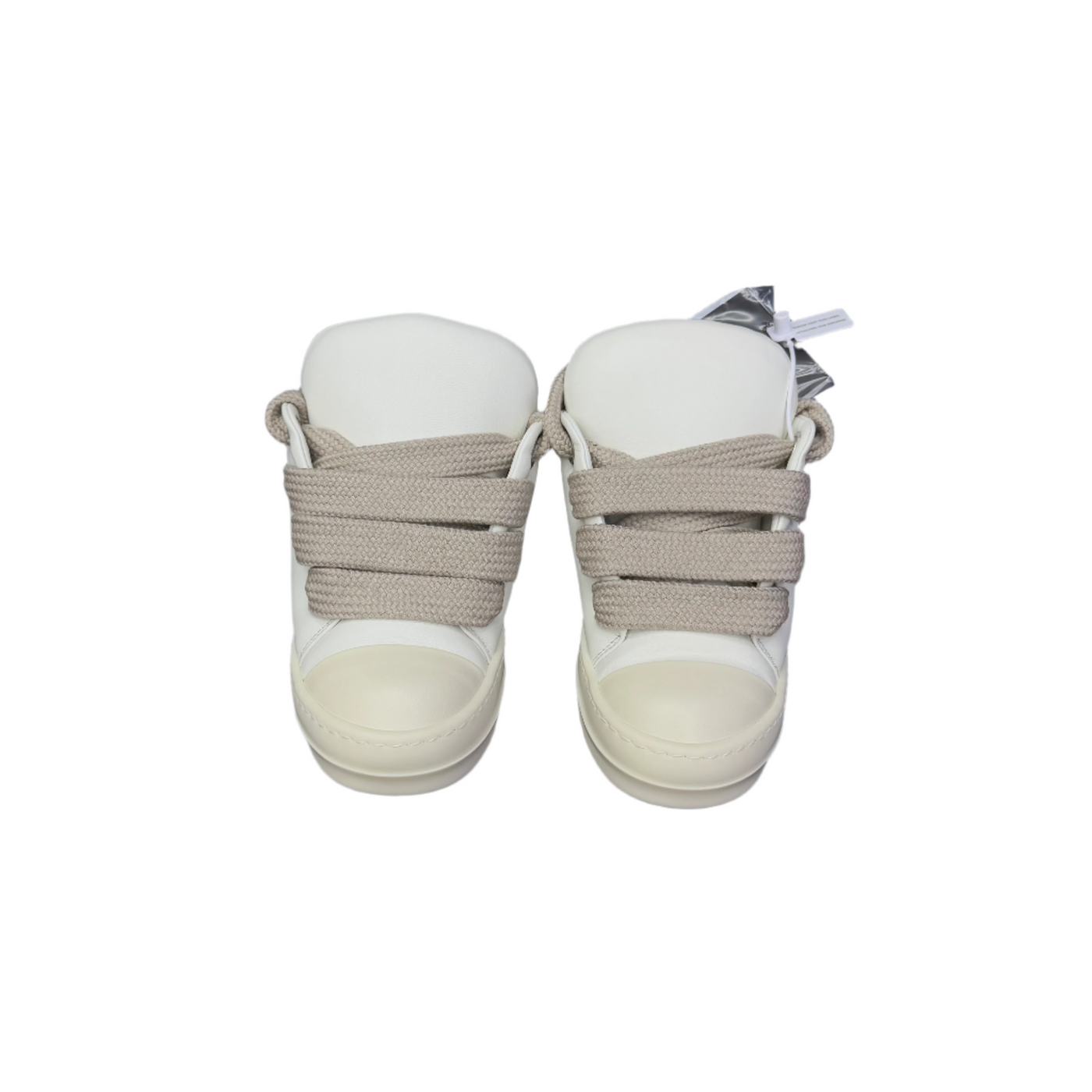 Rick Owens Hollywood Runway Jumbo Lace Puffer Low Sneakers Milk