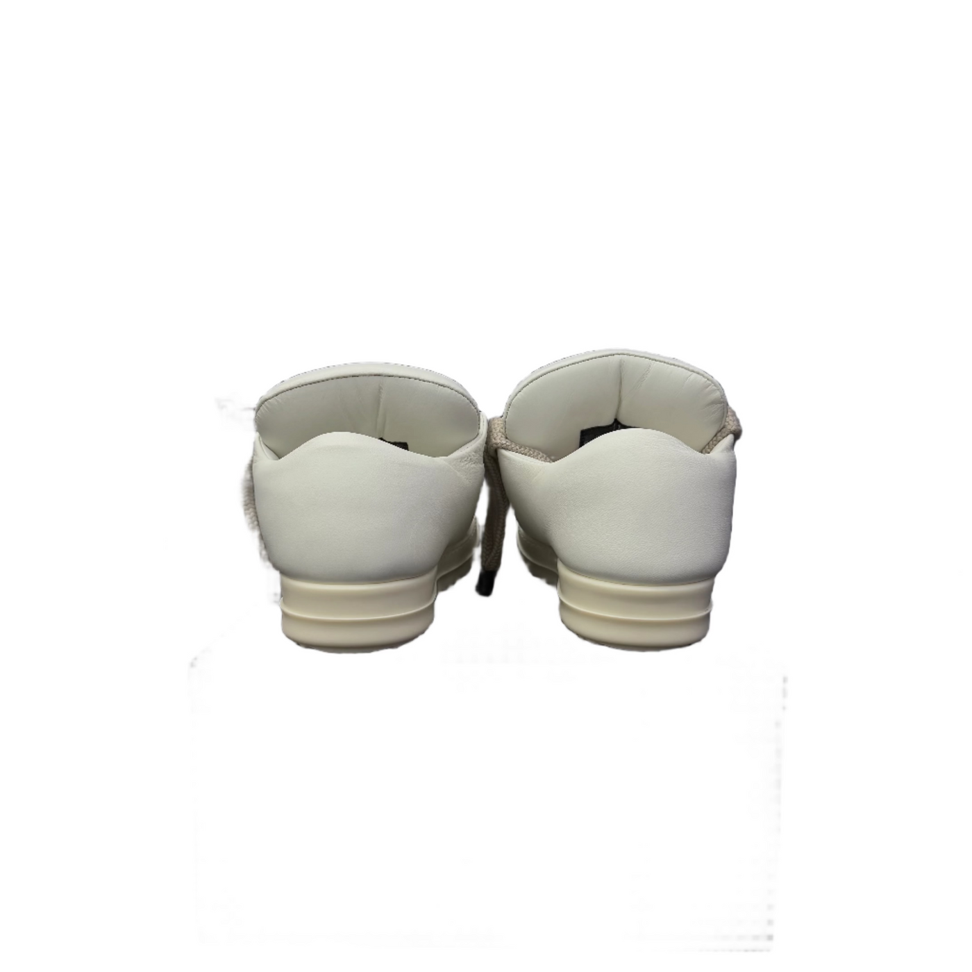 Rick Owens Hollywood Runway Jumbo Lace Puffer Low Sneakers Milk