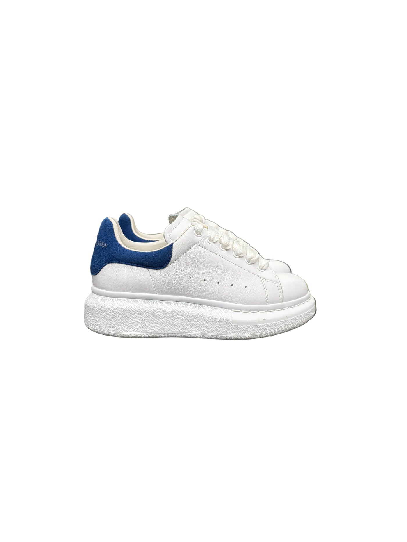 Kids Alexander McQueen Oversized Sneaker White Paris Blue