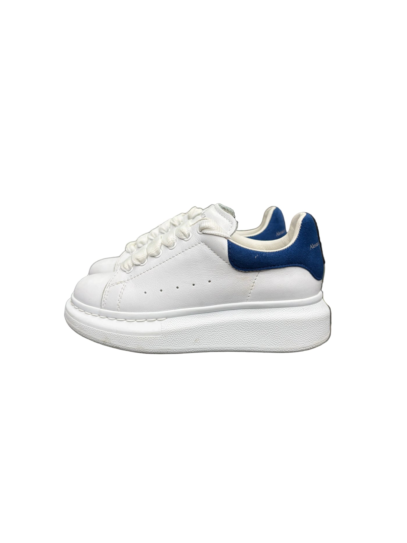 Kids Alexander McQueen Oversized Sneaker White Paris Blue
