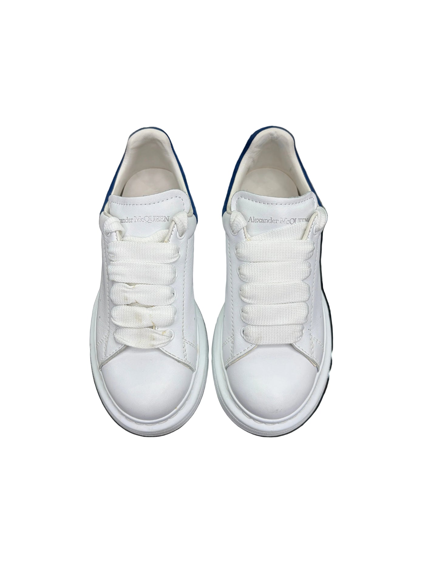 Kids Alexander McQueen Oversized Sneaker White Paris Blue