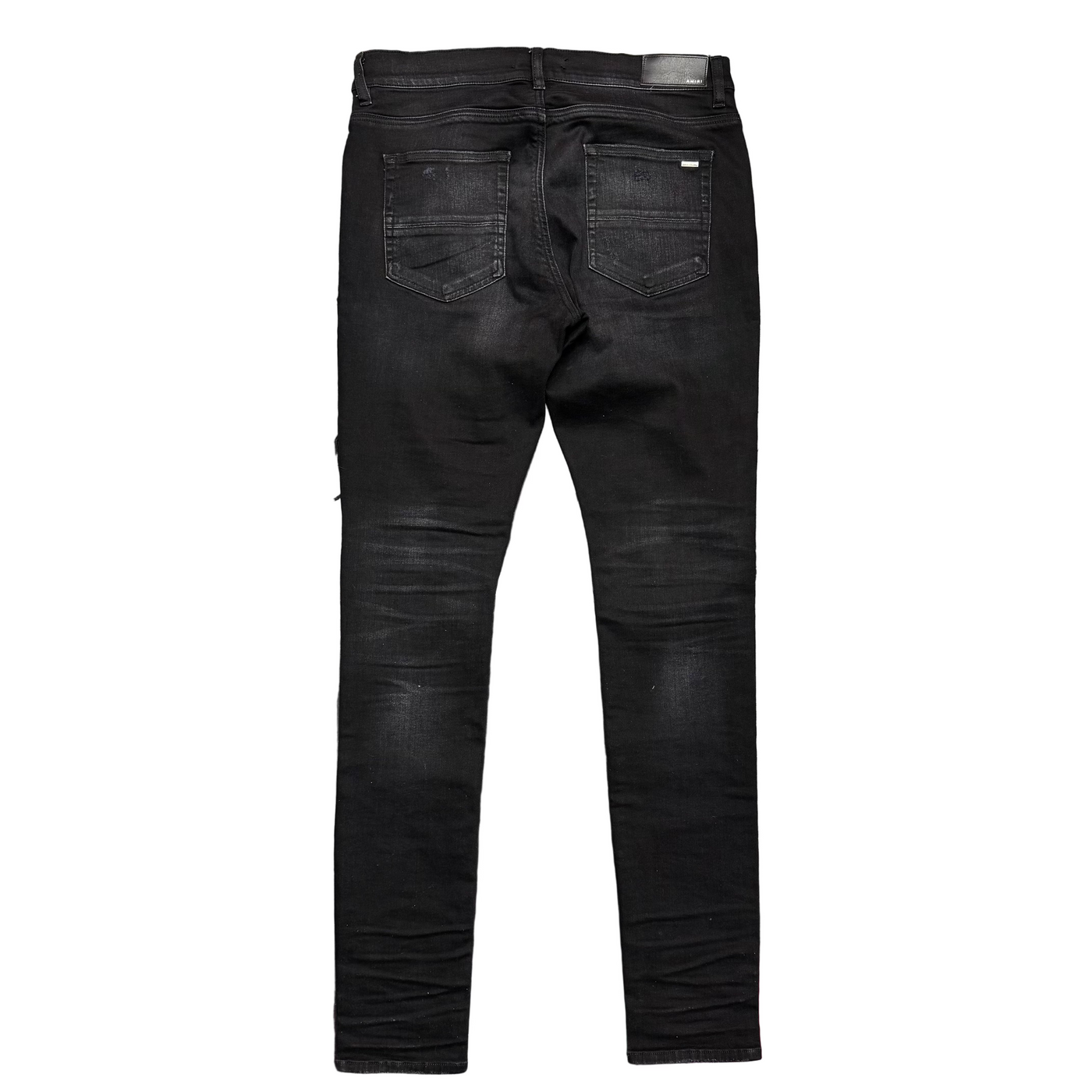 Amiri Bandana Paisley Patch Thrasher Jeans Black