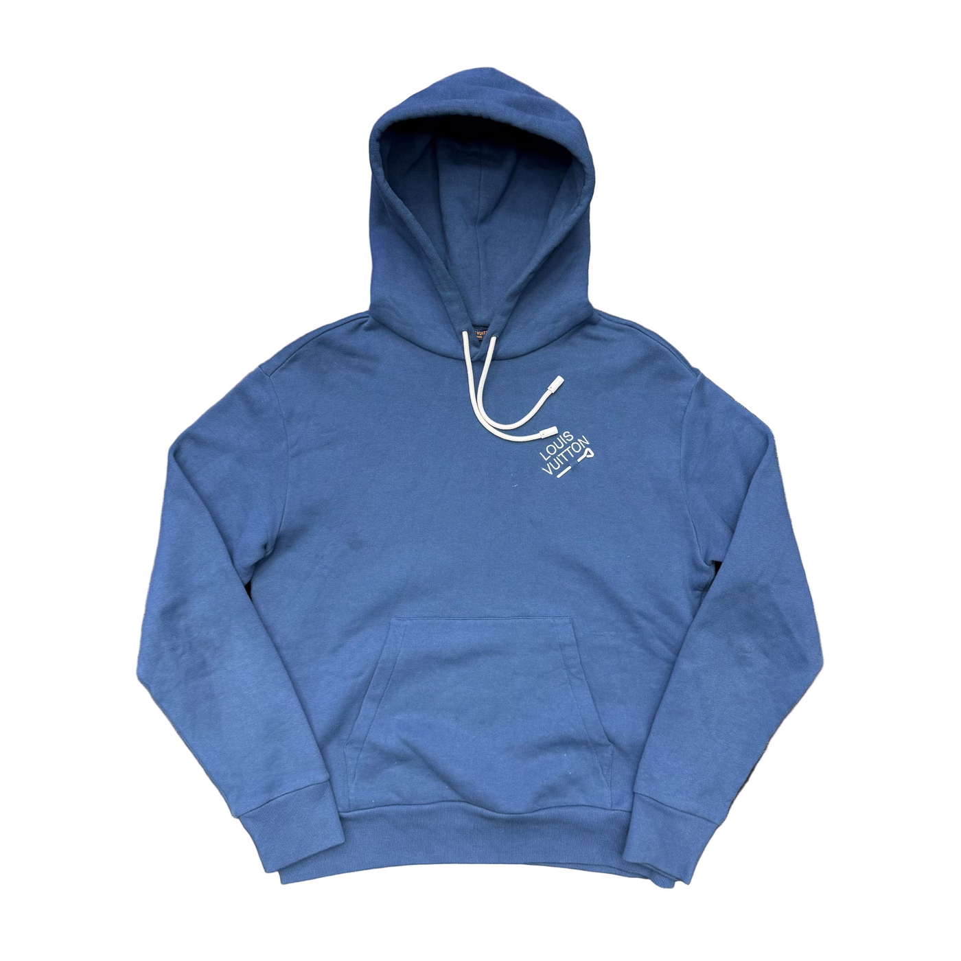 LV Embroidered Signature Hoodie Blue