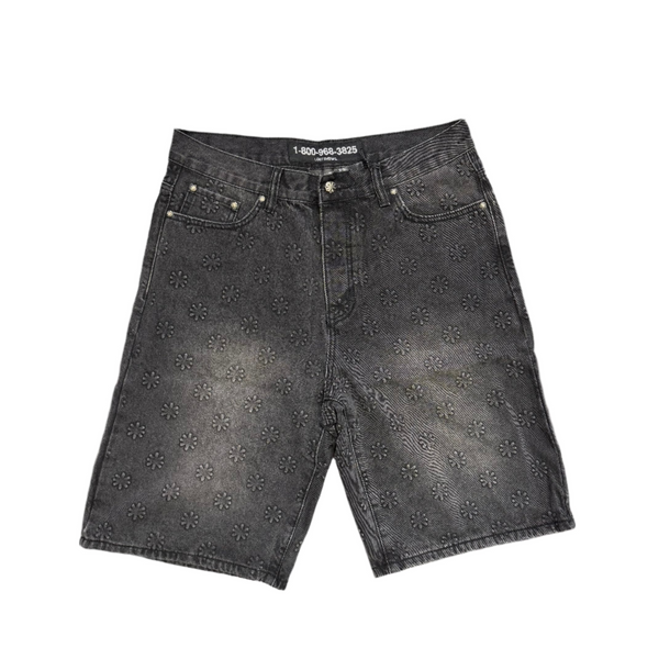 Lost SHDWS Embossed Shorts Washed Black