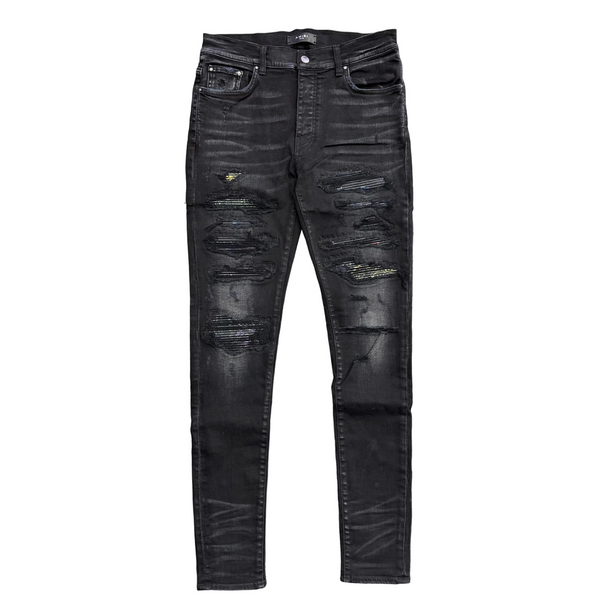 Amiri Thrasher Rainbow Paisley Jeans Black