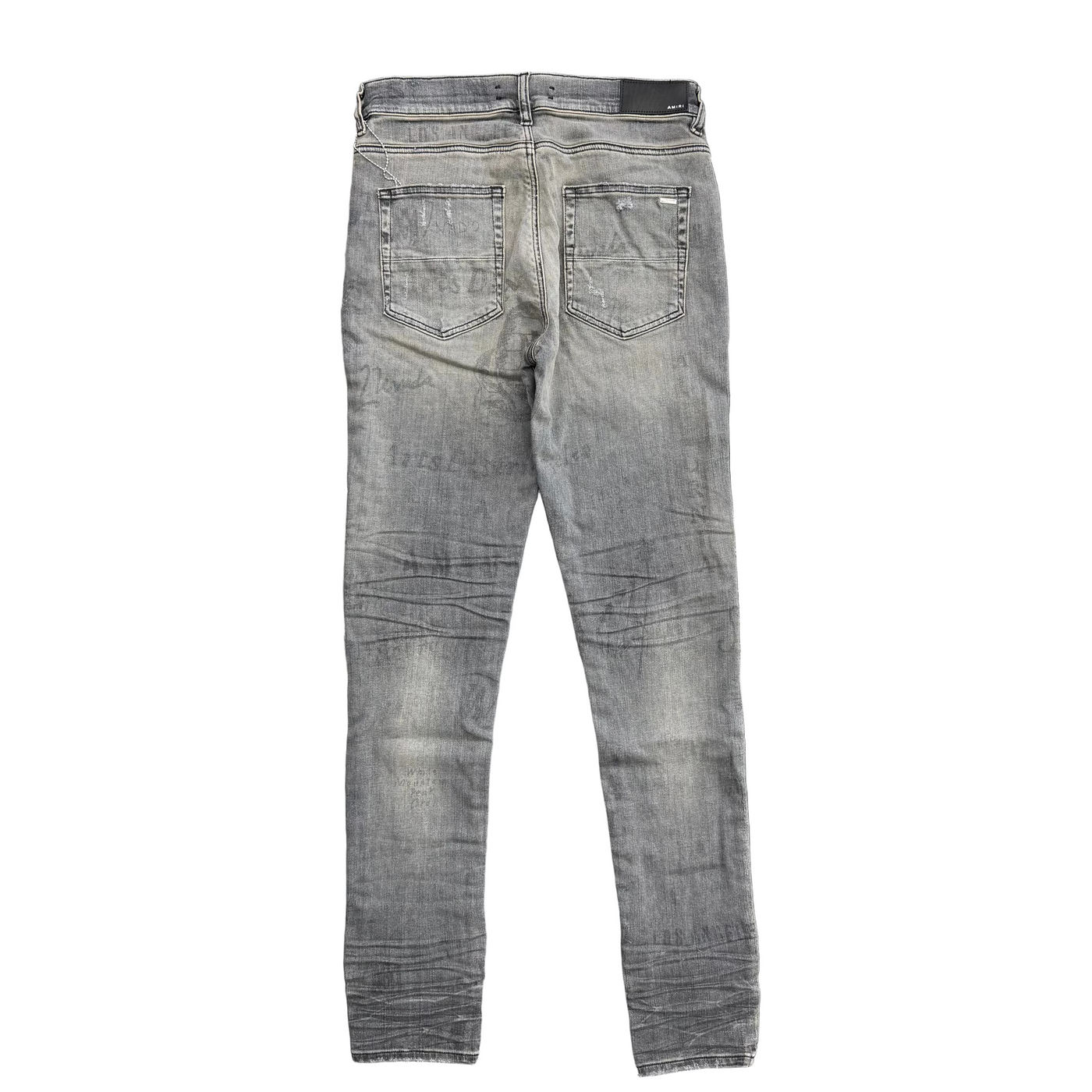 Amiri Military Stencil Jeans Grey