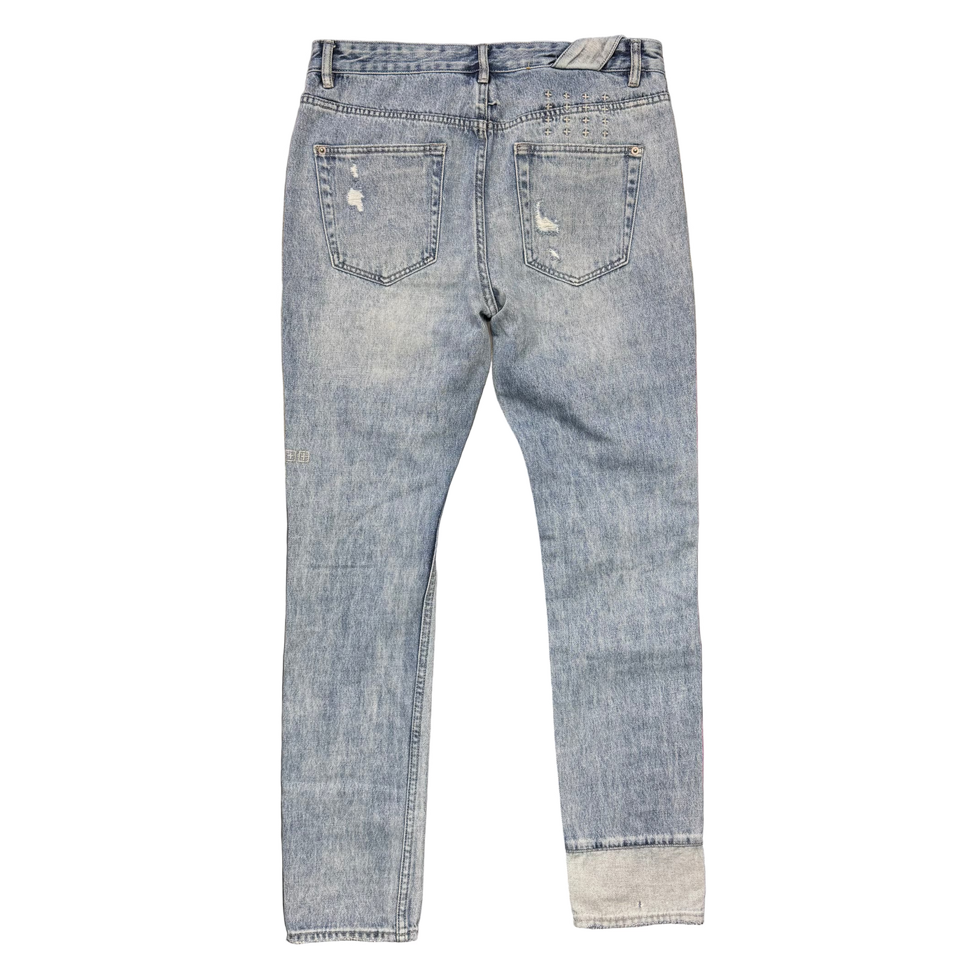 Ksubi Chitch Retrogade Trashed Denim Jeans Blue