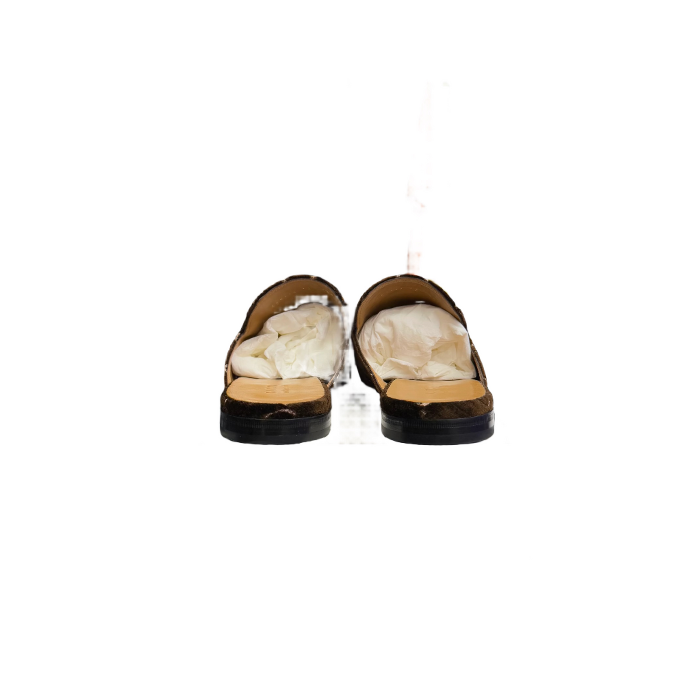 Gucci GG Horsebit Velvet Mule Brown