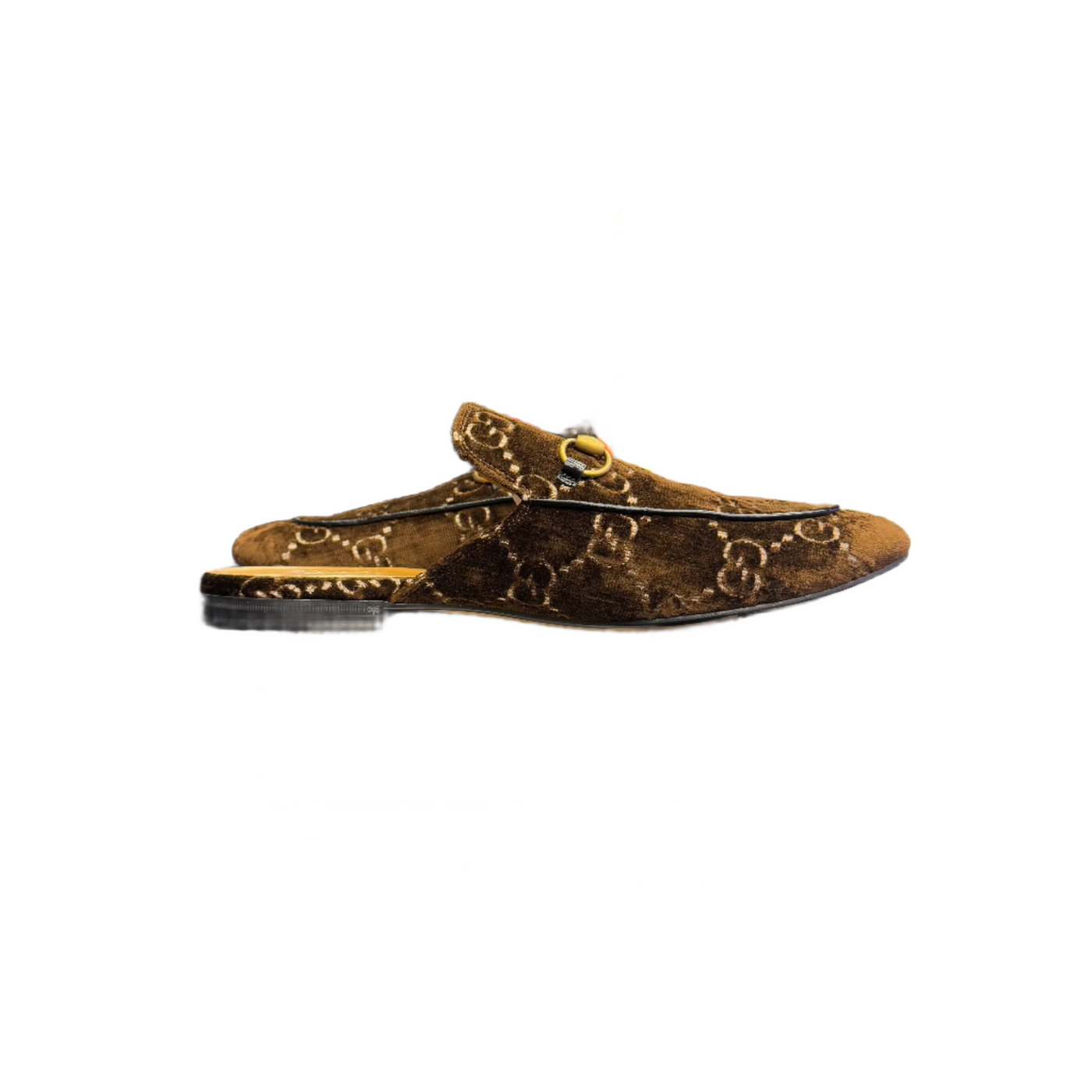 Gucci GG Horsebit Velvet Mule Brown
