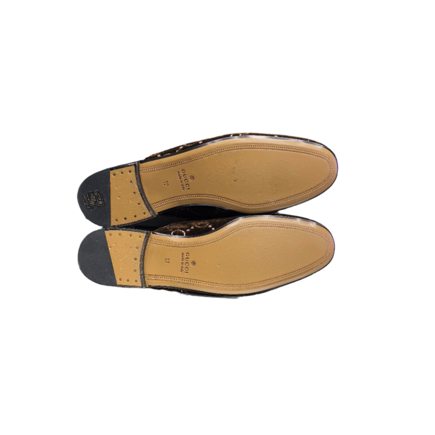 Gucci GG Horsebit Velvet Mule Brown