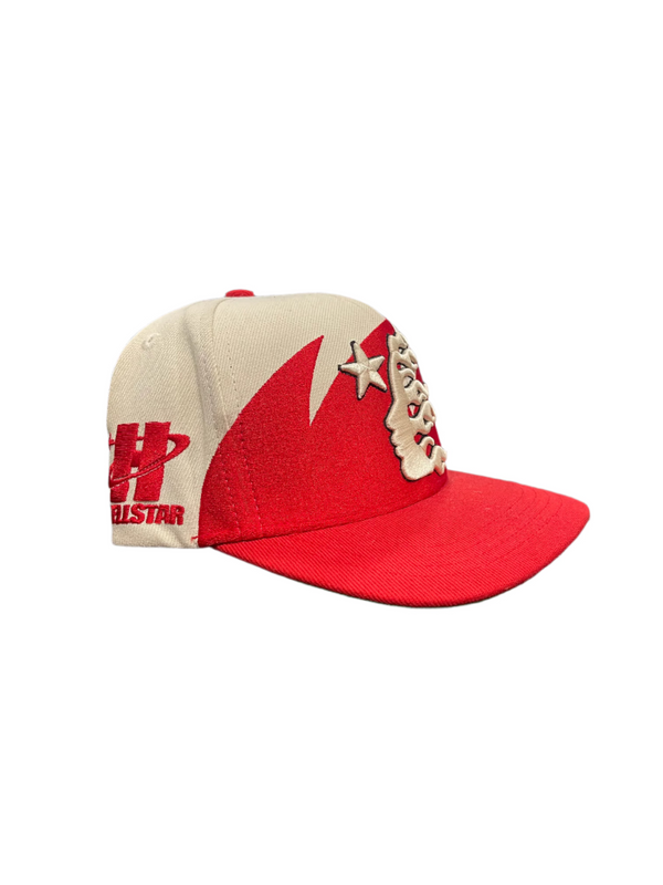 Hellstar Snapback Studded Path To Paradise Cream Red