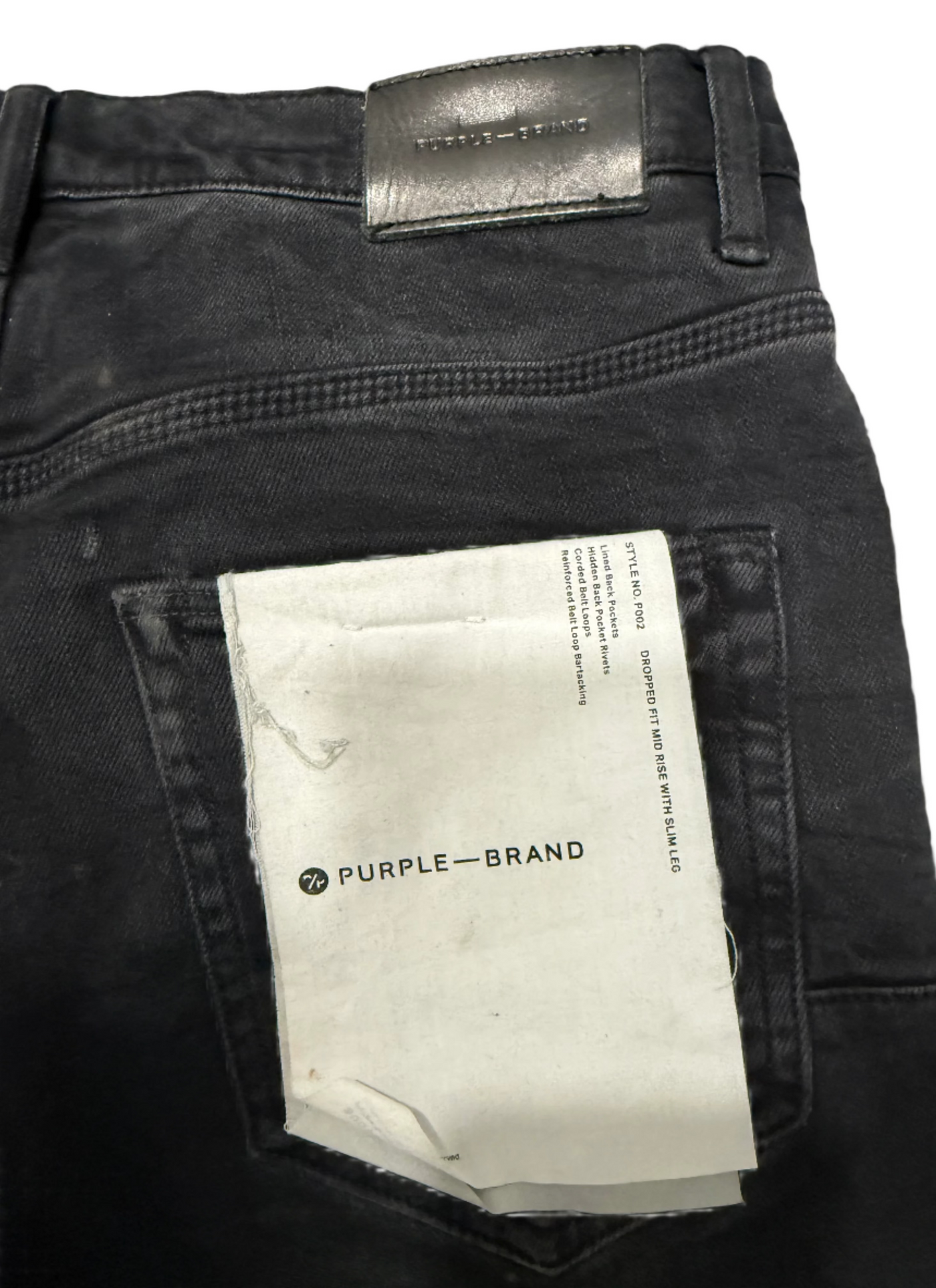 Purple Brand Blowout Knees Black Distressed Jeans