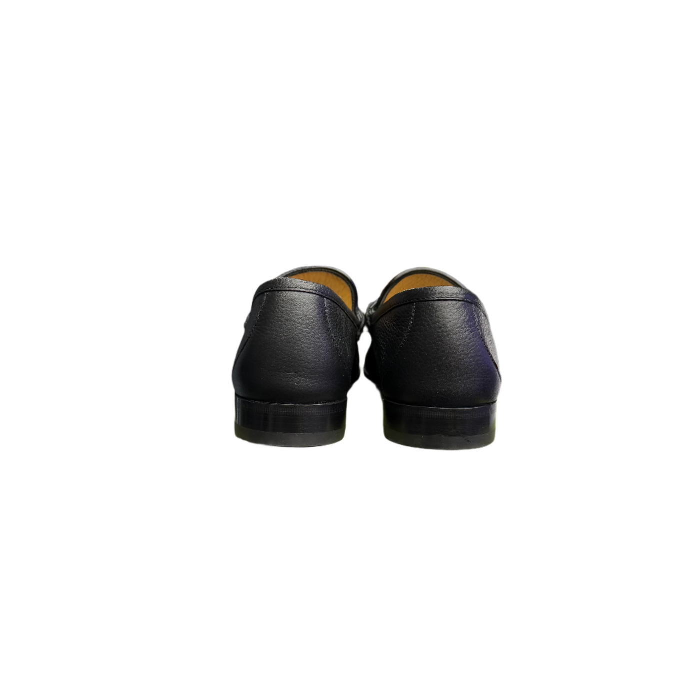 Gucci Leather Web Horsebit Loafers Black
